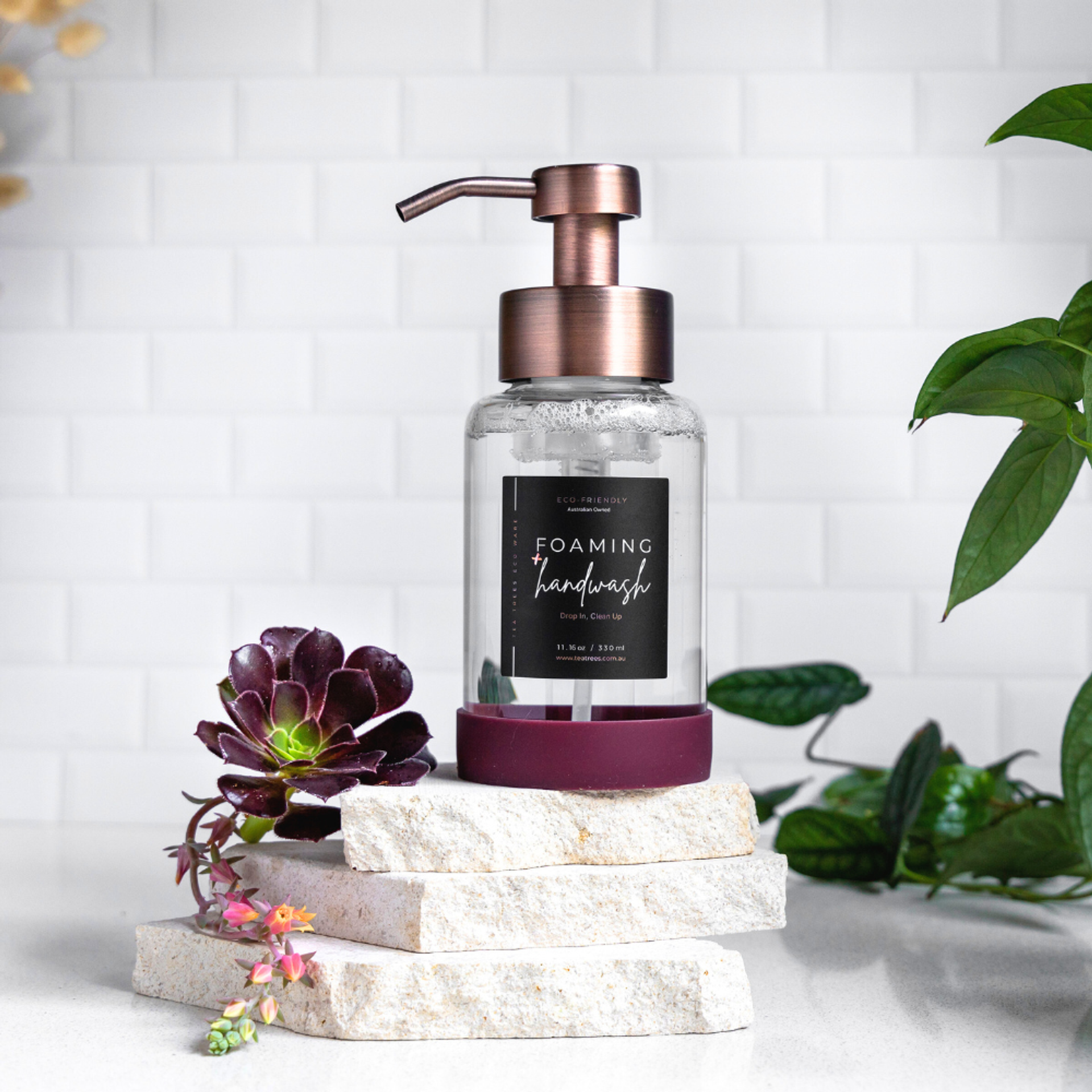 Elegance Glass & Silicone Foaming Handwash Bottle - Pre-Order
